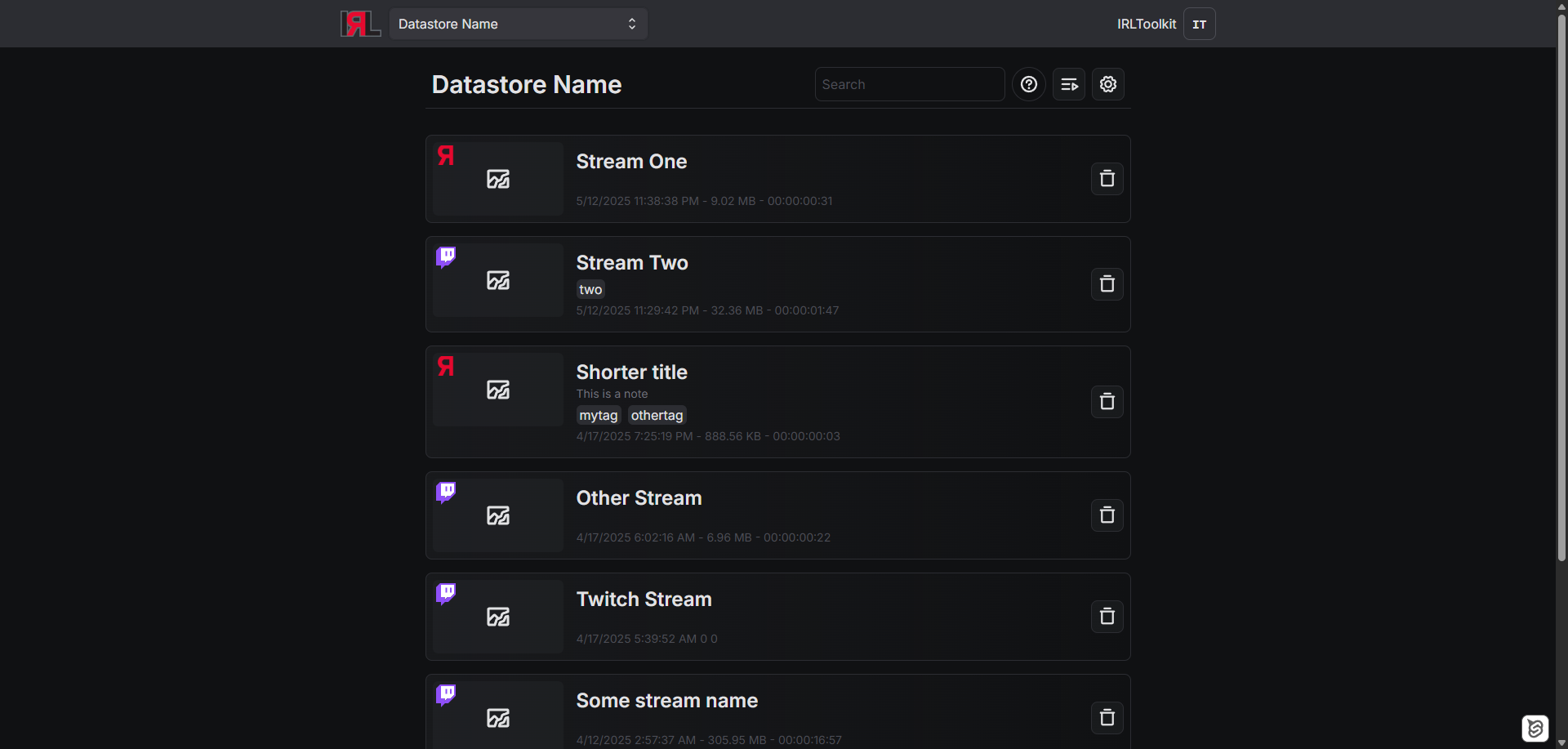 Datastore Items